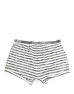 Dolce & Gabbana Gray White Stripes Men Regular Boxer Underwear