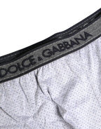 Dolce & Gabbana White Logo Cotton Men Regular Boxer Underwear