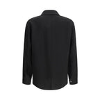Giorgio Armani Black Viscose Dress Shirt