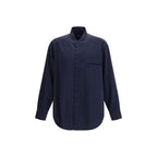 Giorgio Armani Blue Silk Dress Shirt