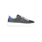 Gas Blue Polyurethane Men Sneaker