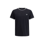 Fred Perry Black Cotton T-Shirt