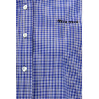Miu Miu Blue Cotton Pattern Shirt