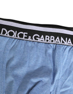 Dolce & Gabbana Blue D&G Logo Cotton Regular Boxer Underwear