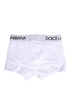 Dolce & Gabbana White Logo Waistband Regular Boxer Underwear