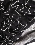 Dolce & Gabbana Black Stars Print Cotton Midi Brief Underwear