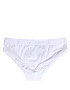 Dolce & Gabbana White Logo Waistband Cotton Men Brief Underwear