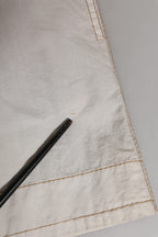 Dolce & Gabbana White Cotton Mid Waist Chino Bermuda Shorts