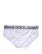 Dolce & Gabbana White Cotton Stretch Regular Brief Underwear