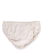 Dolce & Gabbana Off White Logo Silk Men Briefs Underwear