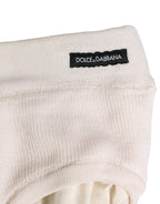 Dolce & Gabbana Off White Logo Silk Men Briefs Underwear