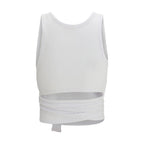 Diesel White Cotton Sleeveles T-Shirt