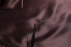 Dolce & Gabbana Violet Satin Long Sleeve Ascot Tie Shirt  Top