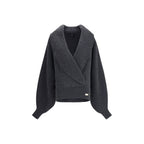 Balmain Gray Wool Sweatshirt