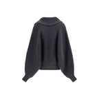 Balmain Gray Wool Sweatshirt