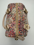 Fendi FENDI Bauletto FF Fabric Flowers Handbag
