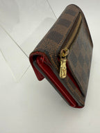 Louis Vuitton LOUIS VUITTON PUSH-LOCK Damier Ebene Wallet