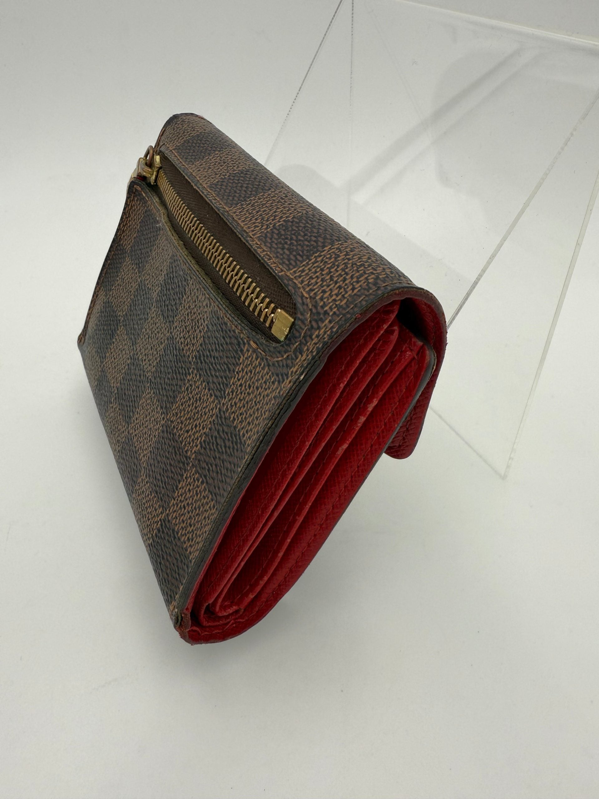 Louis Vuitton LOUIS VUITTON PUSH-LOCK Damier Ebene Wallet