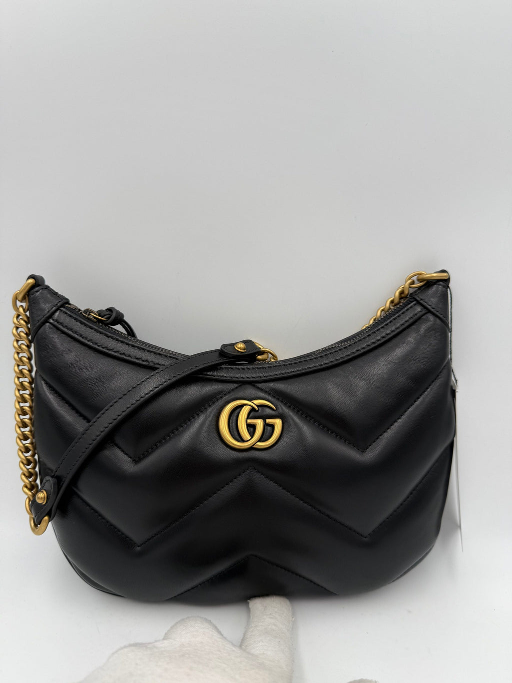Gucci GUCCI HOBO PUFFER MARMONT Black Handbag