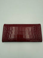 Miu Miu MIU MIU Rosso Crocodile Print Leather Wallet