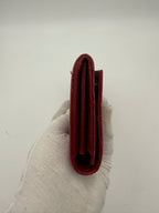 Miu Miu MIU MIU Rosso Crocodile Print Leather Wallet