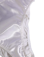 Dolce & Gabbana White Silk Satin Lingerie Panty Brief Underwear