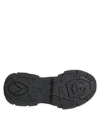 Dolce & Gabbana Black Airmaster Low Top Men Sneakers Shoes