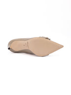 Jimmy Choo Taupe Grey Patent Leather Chery 85 Pumps