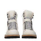 Eleventy Gray Leather Ankle Boots