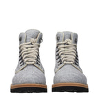 Eleventy Gray Fabric Ankle Boots