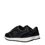 Versace Black Leather Low Top Sneakers