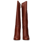 Eleventy Brown Leather High Heel Boots