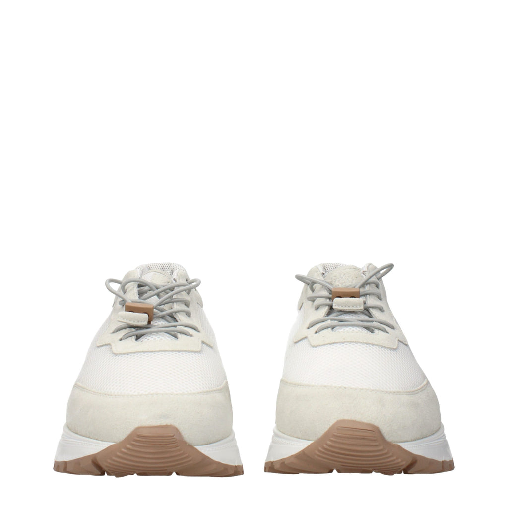 Eleventy White Fabric Low Top Sneakers