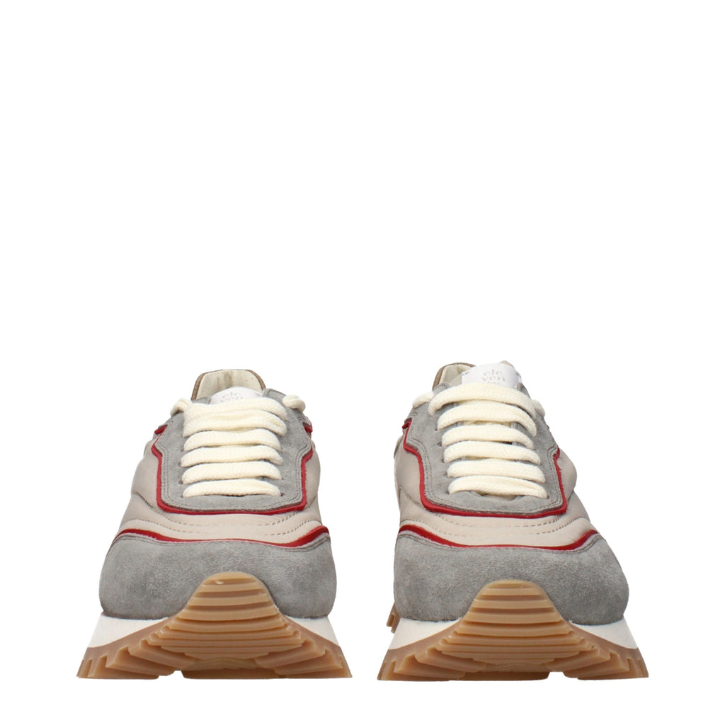 Eleventy Beige Fabric Low Top Sneakers