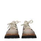 Eleventy Beige Leather Low Top Sneakers