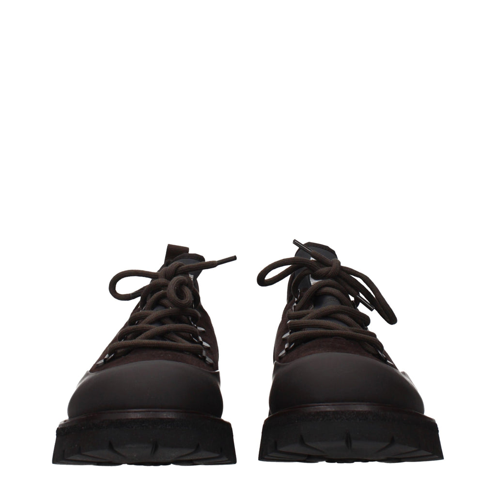 Eleventy Brown Leather Athletic Sneakers