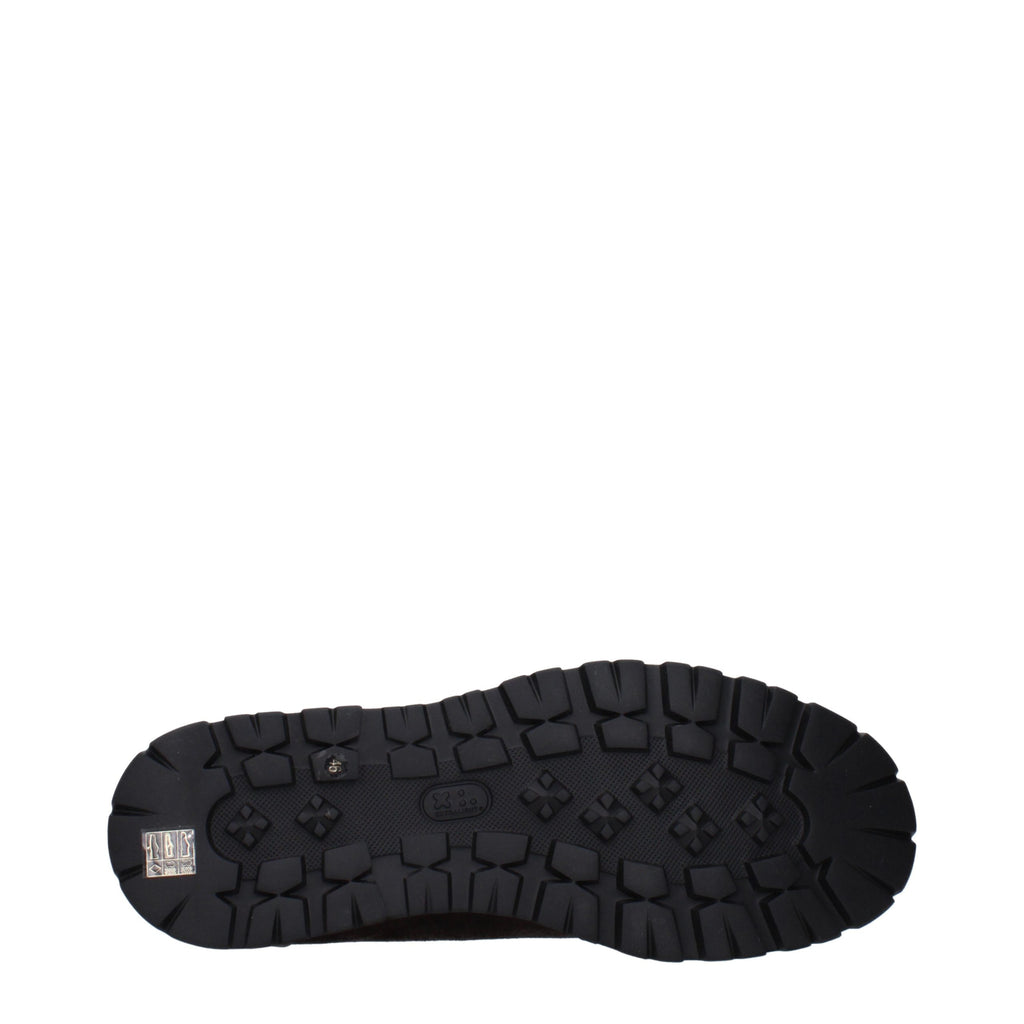 Eleventy Brown Leather Athletic Sneakers
