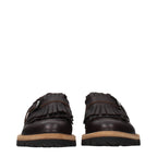 Eleventy Brown Leather Slip-On Loafers