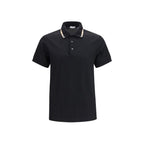 Burberry Black Cotton Polo Shirt