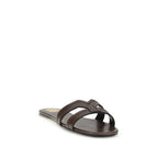 Saint Laurent Brown Calf Leather Bos Taurus Sandals