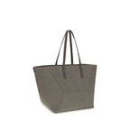 Brunello Cucinelli Brown Cotton Shoulder Bag