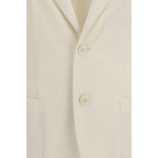 Lardini White Cotton Blazer