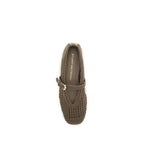 Stuart Weitzman Beige Fabric Ballet Flats