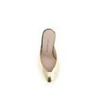 Stuart Weitzman Silver Calf Leather Bos Taurus Mules