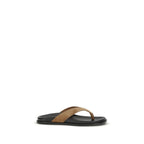 Stuart Weitzman Multicolor Calf Leather Bos Taurus Flip-Flop Sandals
