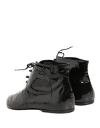 Dolce & Gabbana Black Leather AnkleBoots Shoes