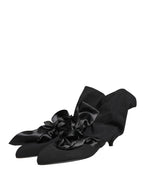 Dolce & Gabbana Black Suede Ankle Boots Shoes