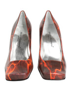 Dolce & Gabbana Multicolor Leather Square Toe Pumps Shoes