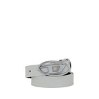 Diesel White Calf Leather Bos Taurus Regular Belt