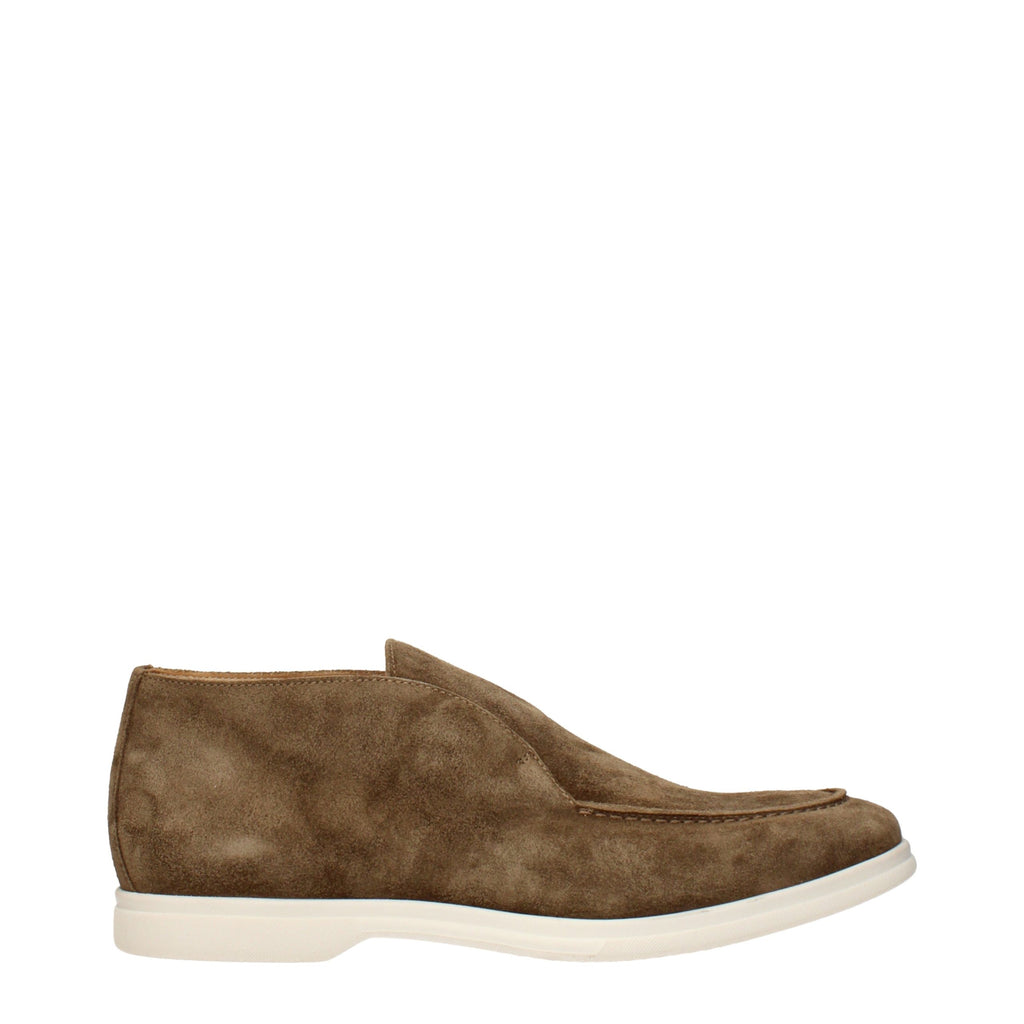 Eleventy Brown Leather Ankle Boots